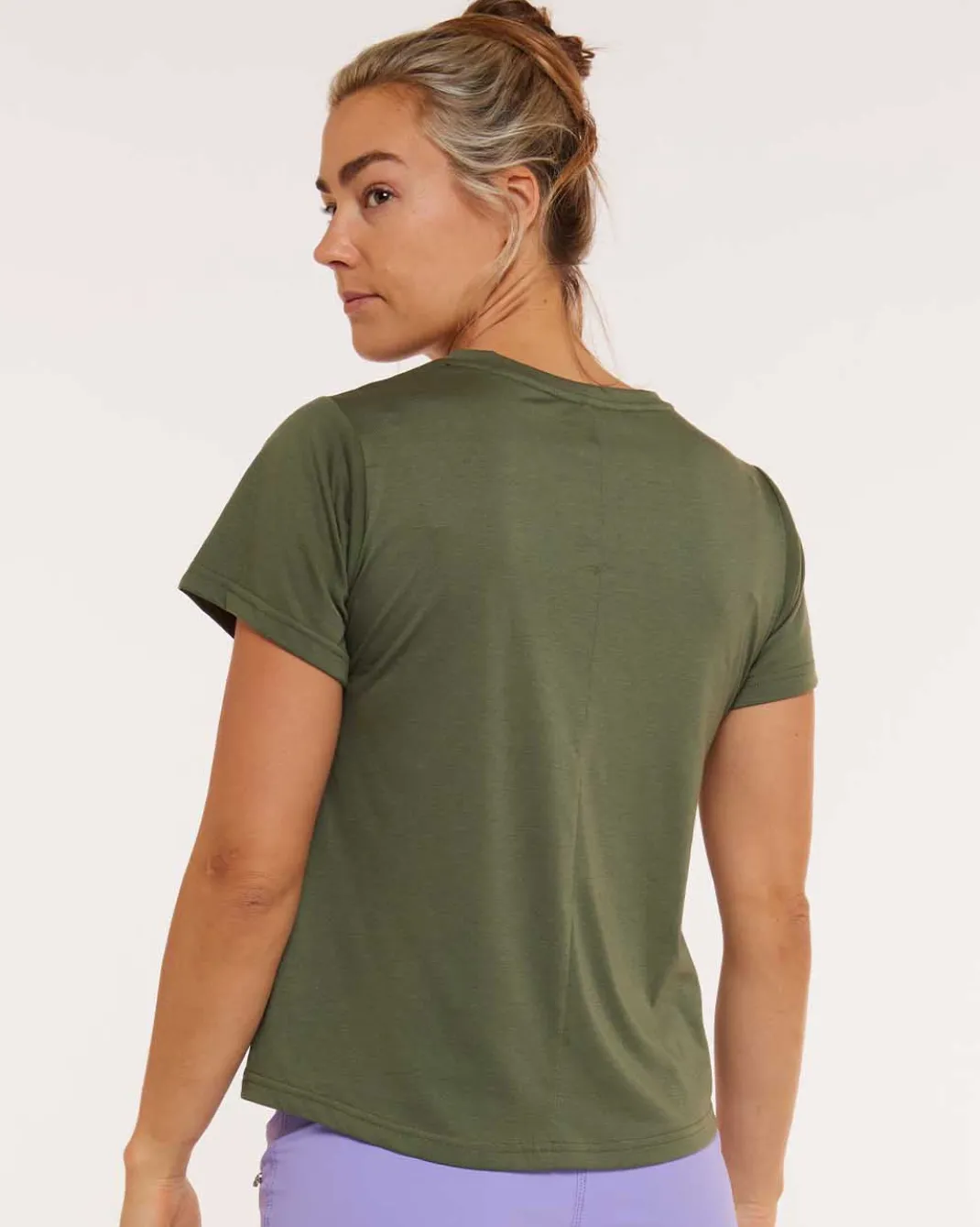 Womens Short Sleeve Tech Tee | Garigal Green