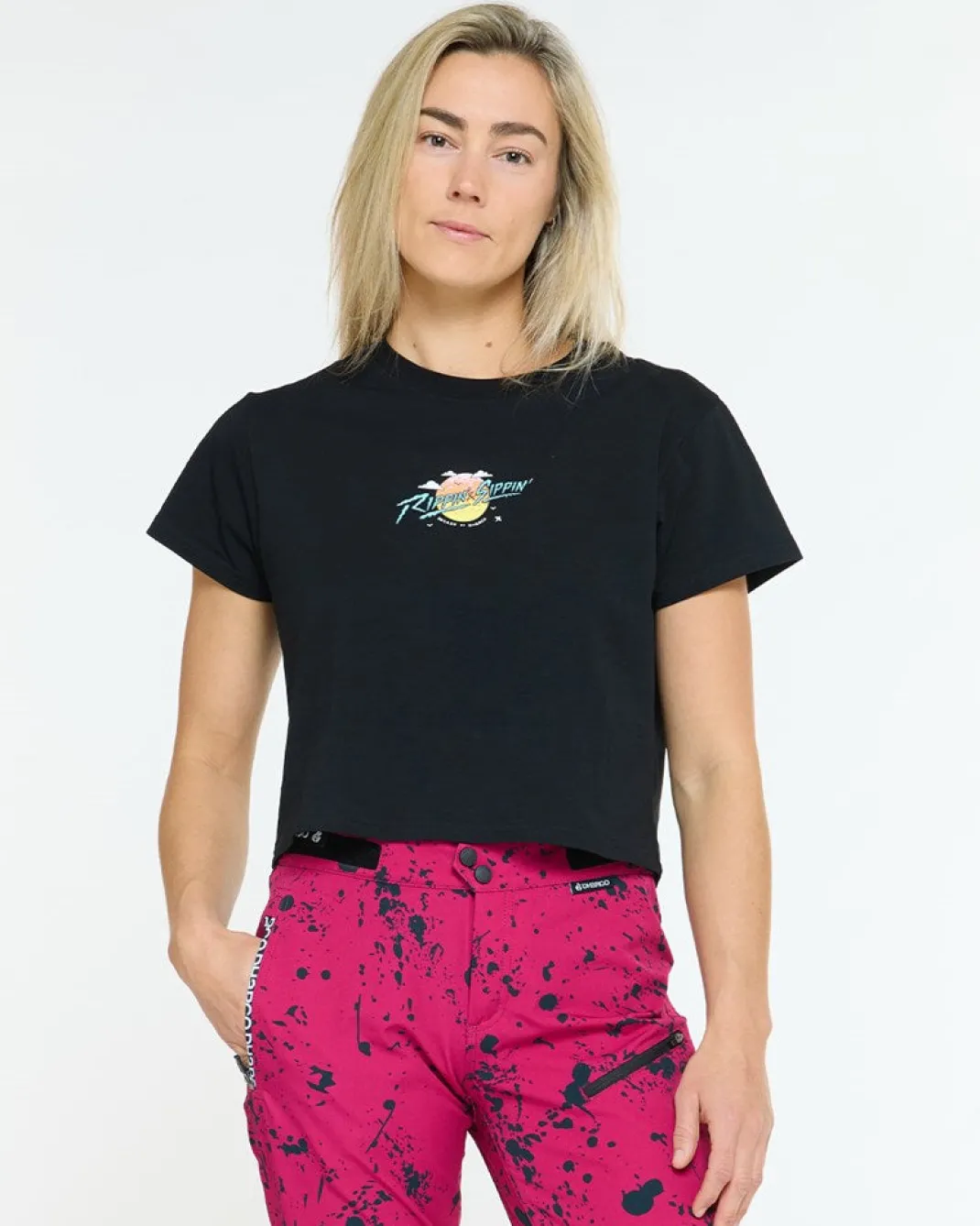 Womens Cotton Crop | Decade of DHaRCO Black