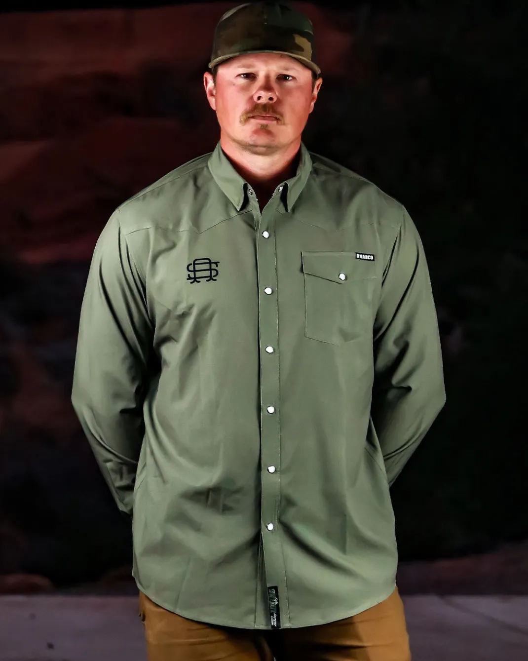 Mens Western Shirt | Kyle Strait Signature Edition Green