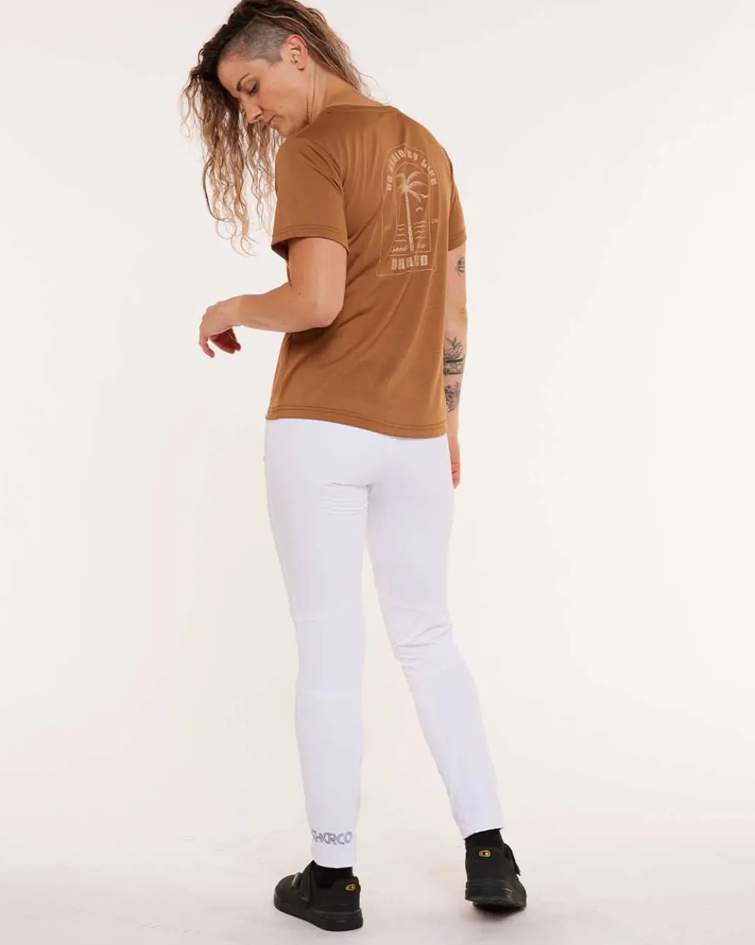 Womens Short Sleeve Tech Tee | Caramel