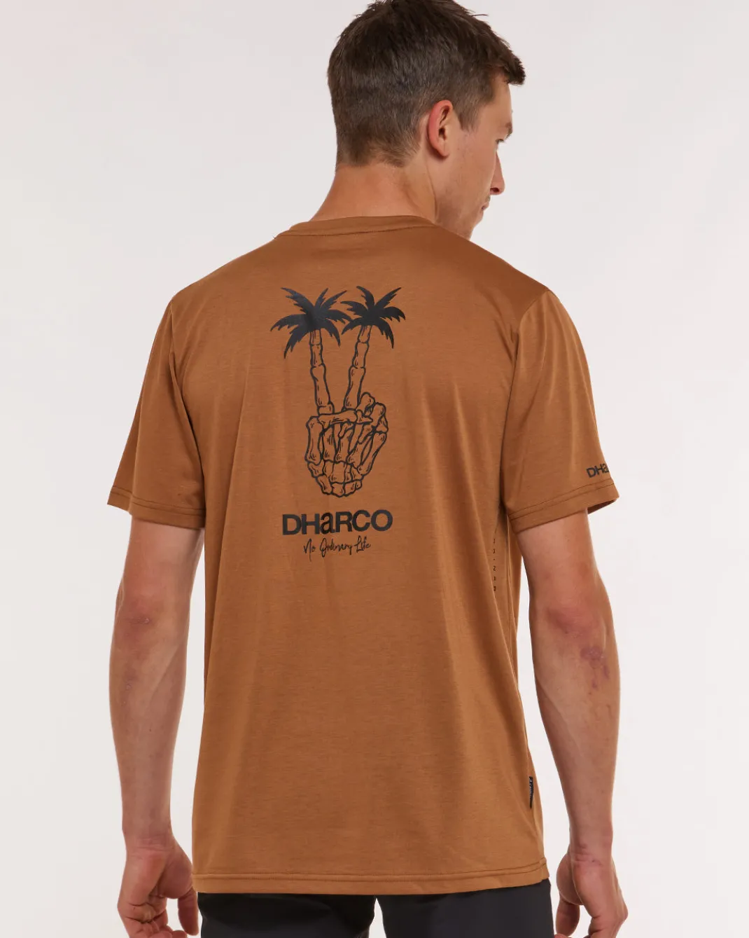 Mens Short Sleeve Tech Tee | Caramel