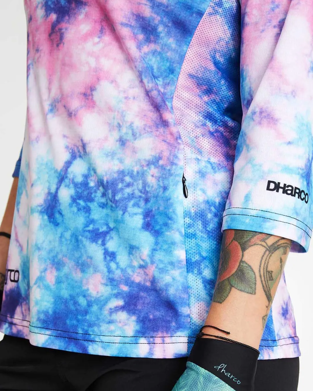Womens 3/4 Sleeve Jersey | Tie Dye