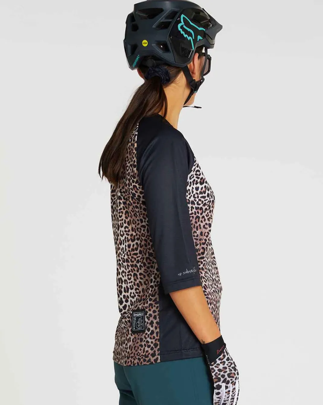 Womens 3/4 Sleeve Jersey | Leopard