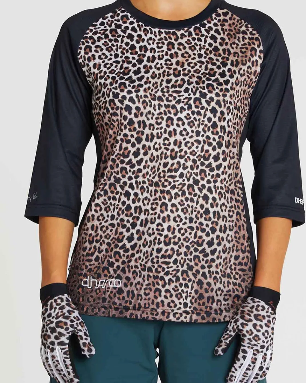 Womens 3/4 Sleeve Jersey | Leopard