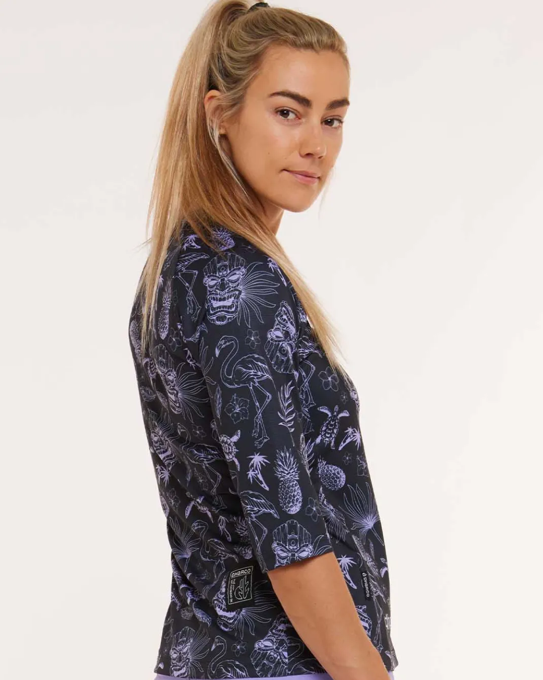 Womens 3/4 Sleeve Jersey | Purple Fraser