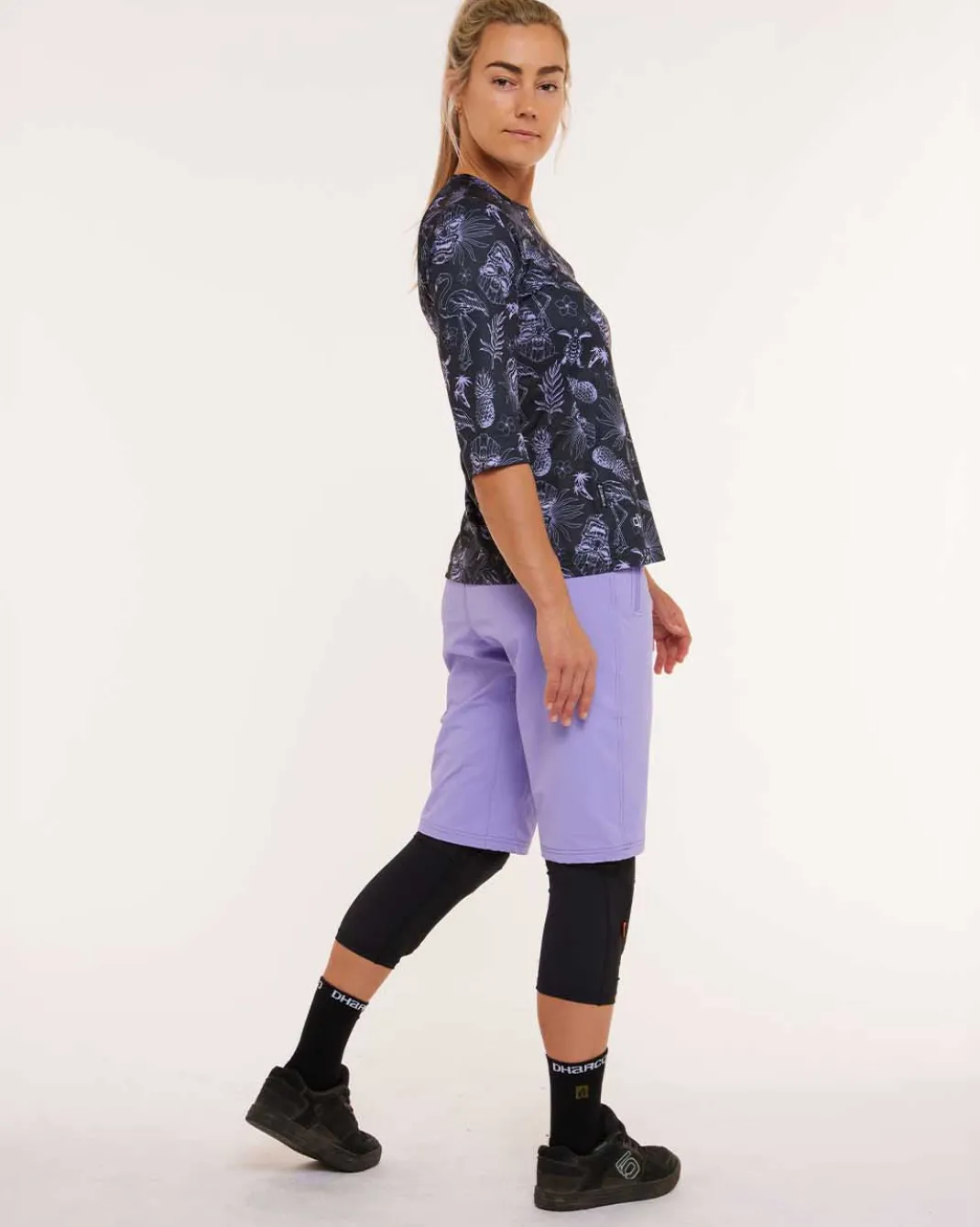 Womens 3/4 Sleeve Jersey | Purple Fraser