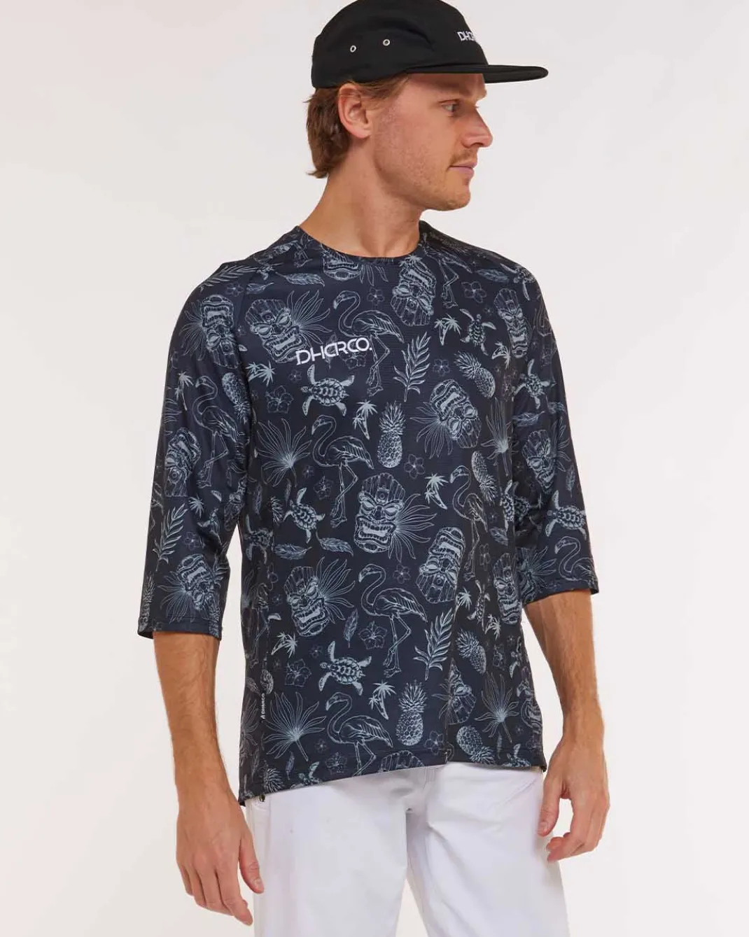 Mens 3/4 Sleeve Jersey | Dark Fraser